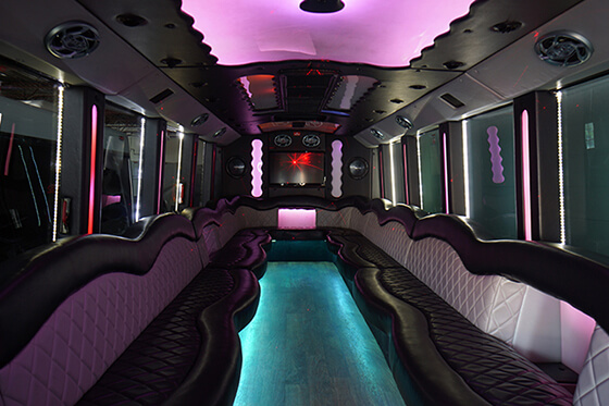 luxurious bus interior