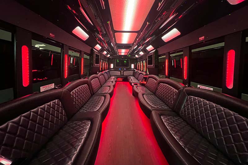 luxurious bus interior